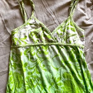 Roxy sundress with green print